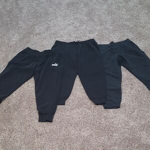 3 Men's Black Jogger Sweatpants